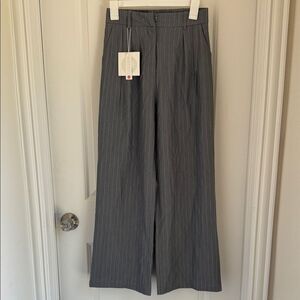 Gray Pinstripe Women's Pantsuit